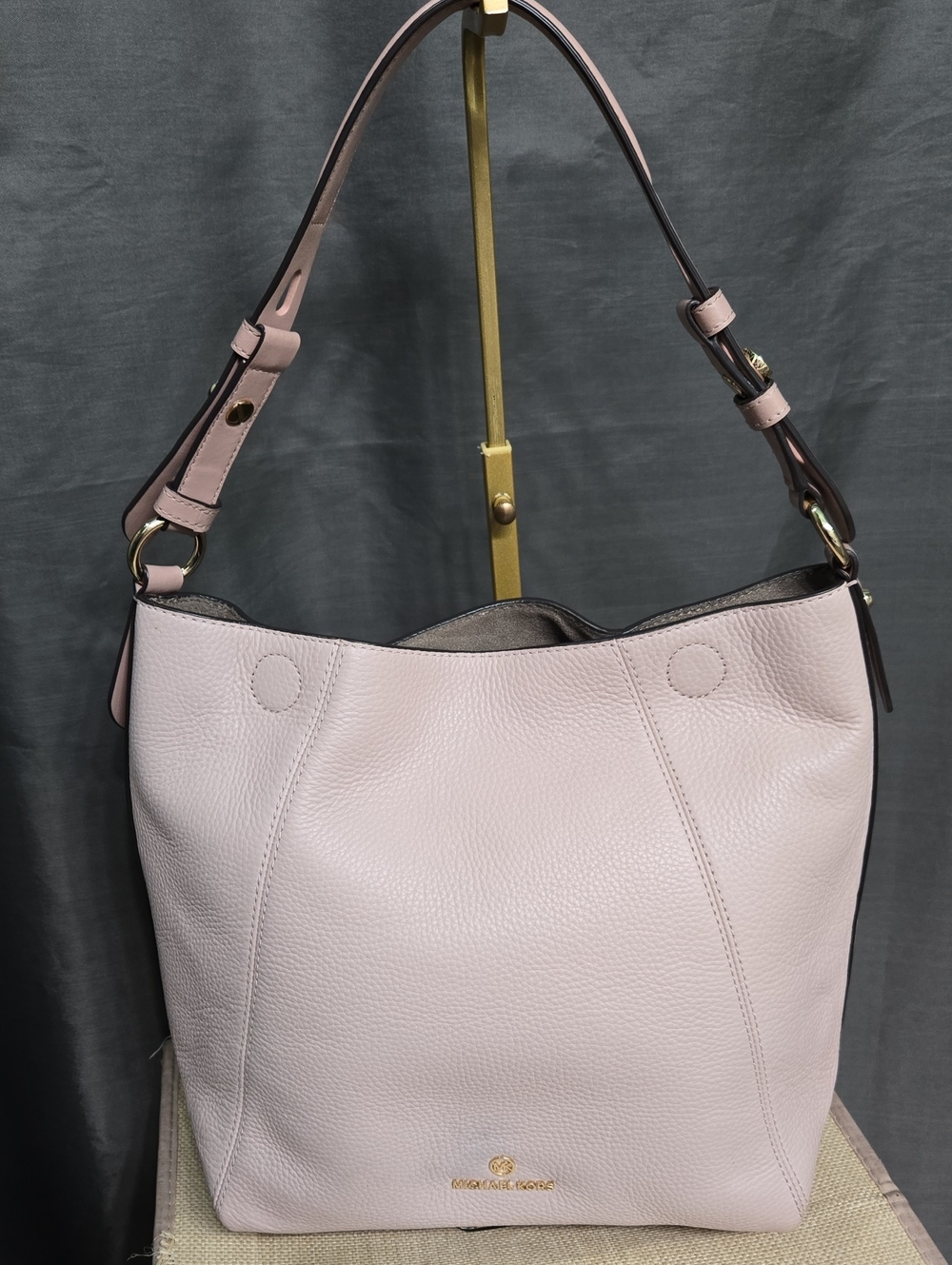 Michael Kors Light Pink Pebbled LEATHER Shoulder Hobo